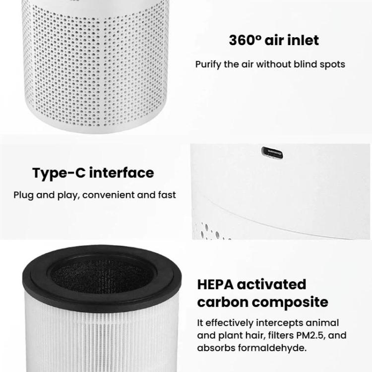 K802-1 Home Touch-Control Air Purifier With Low Noise & LED Light Odor-Eliminating Aromatherapy Air Freshener, K802-1