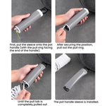 Frying Pan Handle Heat Insulation Sleeve Iron Pan Handle Anti-Scald Rubber Cover, Small, Medium, Large