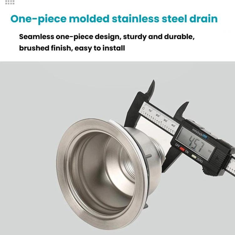 Kitchen Stainless Steel Washbasin Downpipe Fittings Anti-Odor Downpipe Drain Set, Double Slot 0.6m Tailpipe, Double Slot S-bend, Double Slot 1m Tailpipe