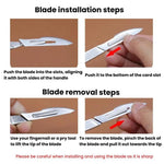 JunBei 11pcs /Set Fruit Carving Knife Set Cell Phone Repair Disassembly Auxiliary Blade Knife Handle, No.23, No.11