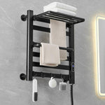 Smart Touchscreen Display Electric Heated Towel Rack Bathroom Drying Rack, Large Platinum Right Wiring, Large Platinum Left Wiring, Large White Right Wiring, Large White Left Wiring, Large Black Right Wiring, Large Black Left Wiring