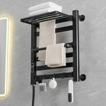 Smart Touchscreen Display Electric Heated Towel Rack Bathroom Drying Rack, Large Platinum Right Wiring, Large Platinum Left Wiring, Large White Right Wiring, Large White Left Wiring, Large Black Right Wiring, Large Black Left Wiring
