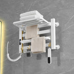 Smart Touchscreen Display Electric Heated Towel Rack Bathroom Drying Rack, Large Platinum Right Wiring, Large Platinum Left Wiring, Large White Right Wiring, Large White Left Wiring, Large Black Right Wiring, Large Black Left Wiring