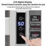 Smart Touchscreen Display Electric Heated Towel Rack Bathroom Drying Rack, Large Platinum Right Wiring, Large Platinum Left Wiring, Large White Right Wiring, Large White Left Wiring, Large Black Right Wiring, Large Black Left Wiring