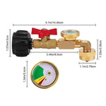 Propane Tank Refill Adapter With Luminous Gauge And Valve Gas Cylinder Filling Connector
