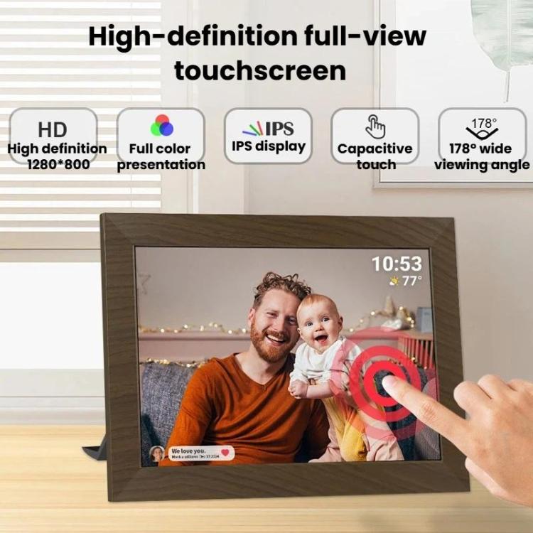 MSR-F1004 10.1 Inch WiFi-Enabled Auto-Rotating Smart Cloud Photo Frame IPS HD Touch Screen, US Plug, EU Plug
