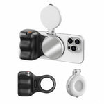TELESIN Magnetic Phone Mounting Aid Photography Handle Remote Control Assistant, White Camera Grip+Silver Fill Light, White Camera Grip+Tripod+Silver Fill Light, White Camera Grip+White Fill Light, White Camera Grip+Tripod+White Fill Light             ...