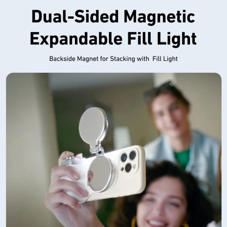 TELESIN Magnetic Phone Mounting Aid Photography Handle Remote Control Assistant, White Camera Grip+Silver Fill Light, White Camera Grip+Tripod+Silver Fill Light, White Camera Grip+White Fill Light, White Camera Grip+Tripod+White Fill Light             ...