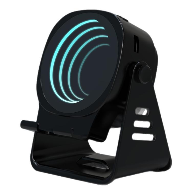 Wireless Induction Speaker With Phone Stand Multifunctional Desktop Bluetooth Speaker Night Light