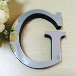 2 PCS Home Decoration Creative Personality English Letters Acrylic Mirror 3D DIY Wall Stickers