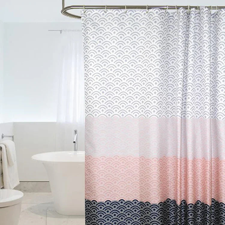 Geometric Shower Curtain Waterproof Bath Bathroom Curtain, With 200 x Height 200cm, With 100 x Height 200cm, With 120 x Height 200cm, With 150 x Height 200cm, With 220 x Height 200cm, With 260 x Height 200cm, With 280 x Height 200cm                    ...