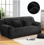 Plush Fabric Sofa Cover Thick Slipcover Couch Elastic Sofa Covers Not Include Pillow Case, 1 seat 90-140cm, 2 seat 145-185cm, 3 seat 190-230cm, 4 seat 230-300cm