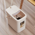 Office Plastic Tea Residue Bucket Tea Waste Bucket Push Lid Portable Trash Can, 7L, 10L