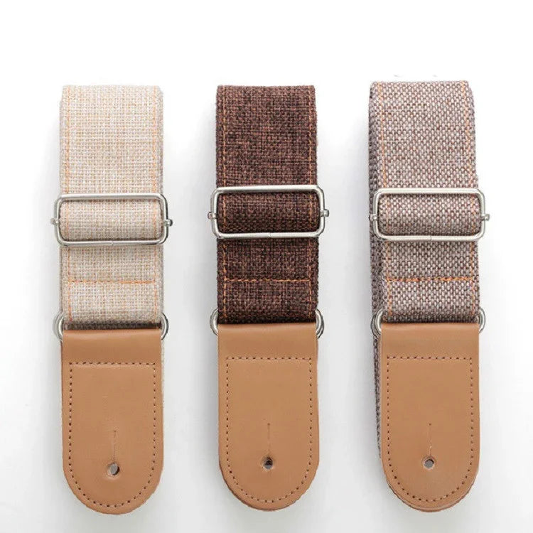 Cotton Linen Guitar Studs Strap Diagonal Shoulder Strap Musical Instrument Accessories