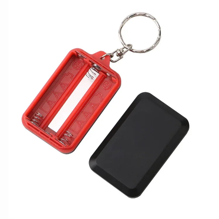 2 PCS 3W Mini COB LED Flashlight Keychain Emergency Camping  Backpack Light with 3 Modes, Red, Green