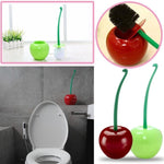Cherry Shaped Toilet Brush Bathroom Creative Lovely Lavatory Brush Toilet Cleaning Kit, Red, Green