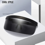 Anti-peeping Sun Mirror Integrated Anti-foam Sunscreen Mask, Black Frame Transparent