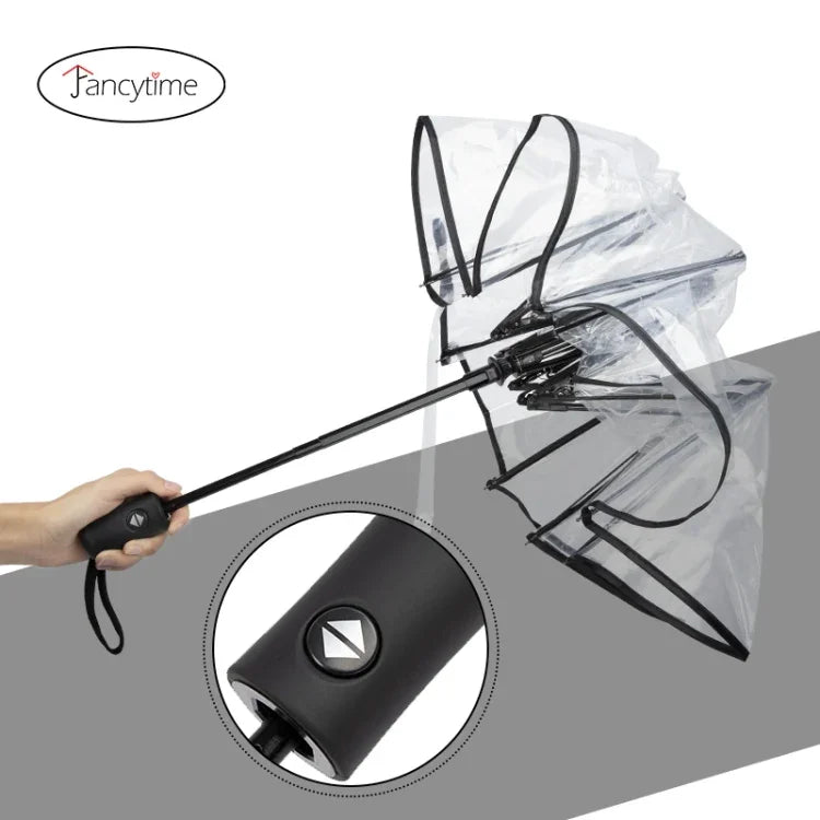 Creative Transparent Folding Umbrella 8 Bones Automatic Umbrella