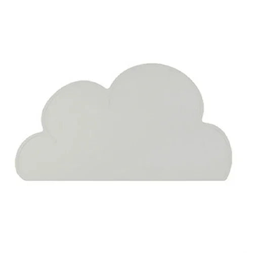 Children Cloud Silicone Placemat Waterproof Environmental Protection Student Table Mat, White, Black, Yellow, Blue, Green, Light Pink, Dark Gray, Light Blue, Light Green, Light Gray, Dark  Pink