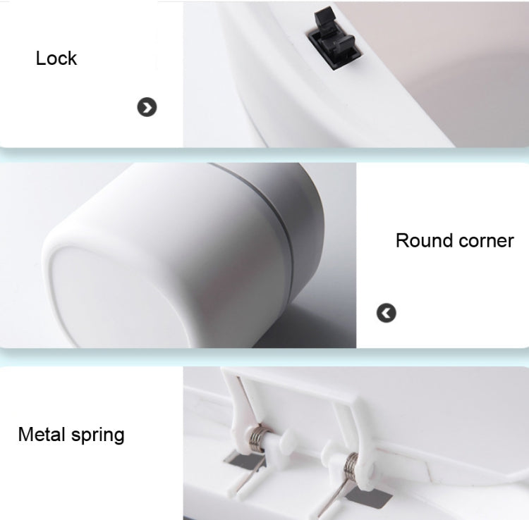 Household Mini Desktop Trash Can Covered Debris Storage Cleaning Cylinder Box, Push-type, Flip Lip