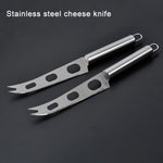 Stainless Steel Cheese Knife With Fork Tip Cheese Butter Knife Slicer Butter Pizza Cutter, Cheese Knife