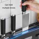 Kitchen Wall-mounted Rack Free Punching Chopsticks Holder, Black 60cm