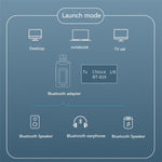 2 in 1 Bluetooth 5.0 Adapter USB Drive-free Wireless Audio Transmitter Receiver with LCD Display