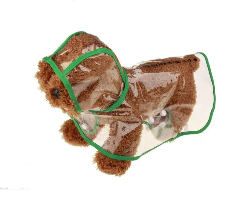 Waterproof Transparent Raincoat Clothing for Pet Dog, S, M