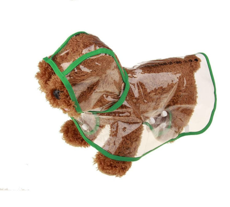 Waterproof Transparent Raincoat Clothing for Pet Dog, M