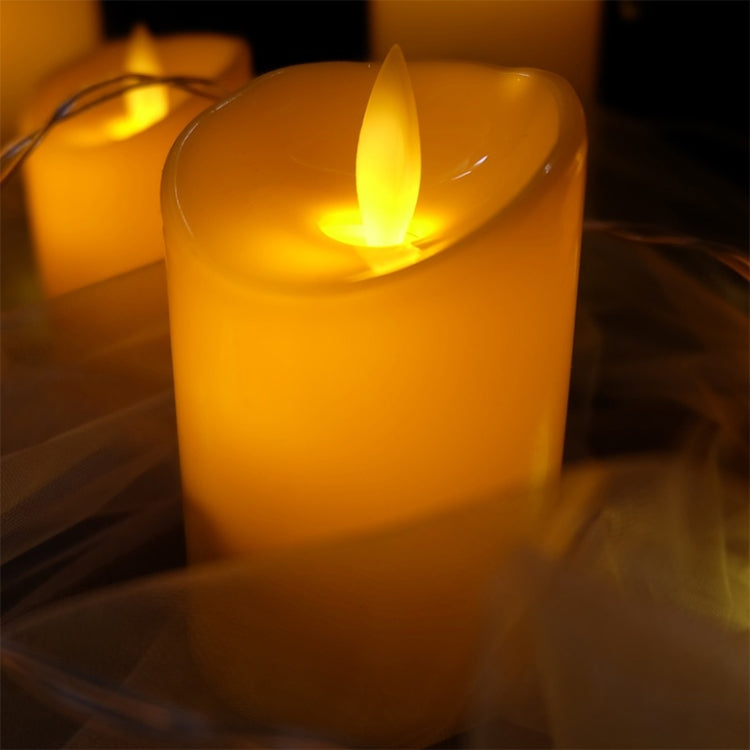 Cylindrical LED Electronic Candle Light Simulation Wedding Candlestick Candle, 15x7.5cm, 10x7.5cm, 7.5x7.5cm, 7.5x7.5cm with remote control, 10x7.5cm with remote control, 15x7.5cm with remote control