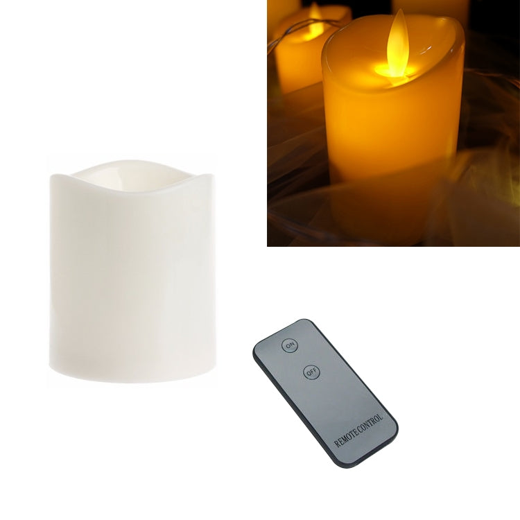 Cylindrical LED Electronic Candle Light Simulation Wedding Candlestick Candle, 15x7.5cm, 10x7.5cm, 7.5x7.5cm, 7.5x7.5cm with remote control, 10x7.5cm with remote control, 15x7.5cm with remote control