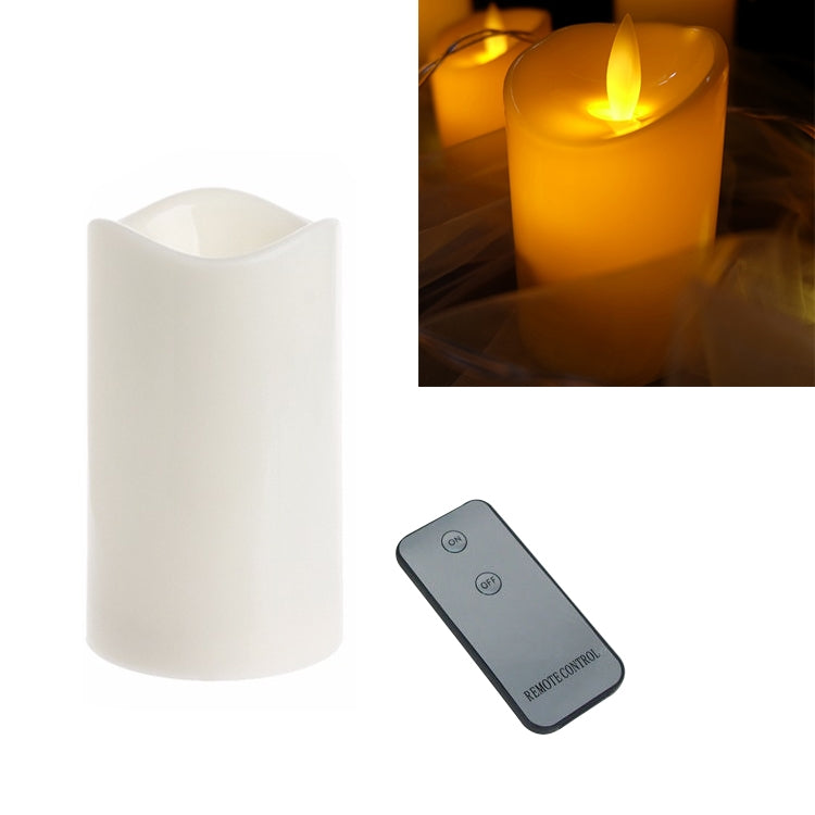 Cylindrical LED Electronic Candle Light Simulation Wedding Candlestick Candle, 15x7.5cm, 10x7.5cm, 7.5x7.5cm, 7.5x7.5cm with remote control, 10x7.5cm with remote control, 15x7.5cm with remote control