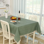 Cloth Cotton Dining Tablecloth Decoration Cloth, 110x140cm, 90x90cm, 120x160cm, 120x120cm
