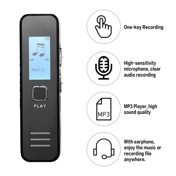 SK007 Portable Audio Digital HD Sound Lossless Voice Recorder, SK007