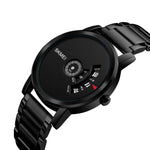 SKMEI 1260 Fashion Creative Pointer 30m Waterproof Quartz Wrist Watch with Stainless Steel Watchband