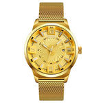SKMEI 9166 Fashion Men Business Watch 30m Waterproof Metal Quartz Wristwatch