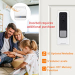 B10 52 Chimes 110dB Doorbell Receiver Low Power Consumption Home Door Tools, EU Plug, AC 90-260V, B10 White EU Plug