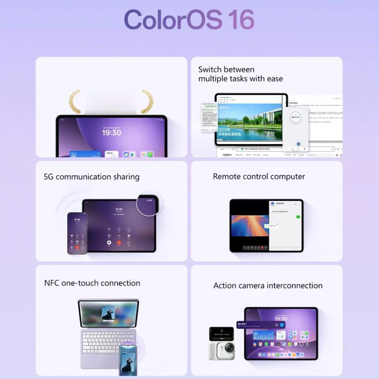 OPPO Pad 5 12.1 inch Tablet PC, 8GB+256GB, ColorOS 16.0 MediaTek Dimensity 9400+ Octa Core, 8GB+256GB