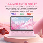 GXMO T152J 15.6 inch Laptop, 16GB+512GB, Windows 11 Pro Intel Celeron N5100 Quad Core, Support Fingerprint Unlock, US Plug, 16GB+512GB, US Plug