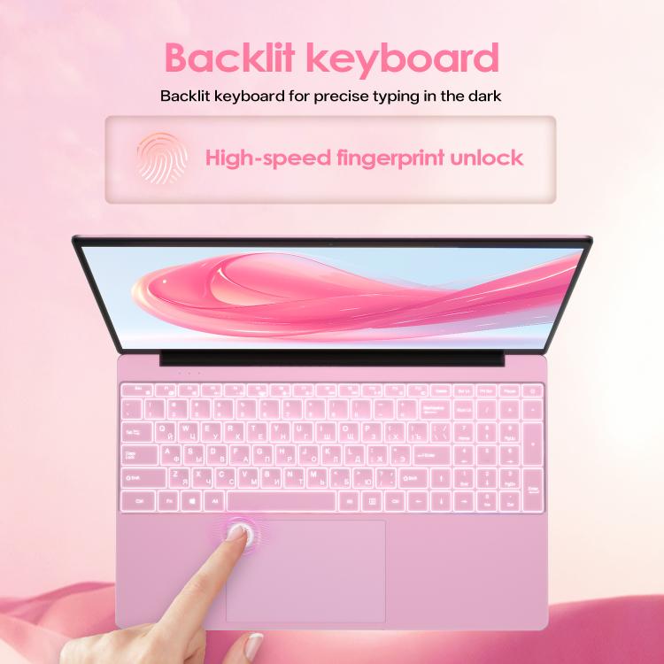 GXMO T152J 15.6 inch Laptop, 16GB+512GB, Windows 11 Pro Intel Celeron N5100 Quad Core, Support Fingerprint Unlock, EU Plug, 16GB+512GB, EU Plug
