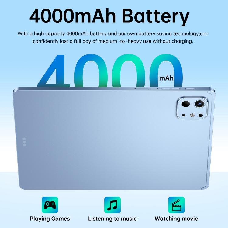 Pro 13 10.1 inch 4G LTE Tablet PC, 4GB+32GB, Android 10 MTK6755 Octa Core, AU Plug, AU Plug