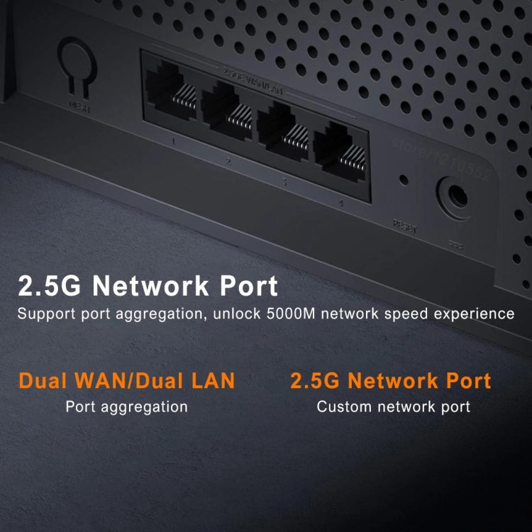 Xiaomi Router BE6500 WiFi 7 2.4GHz 5.0GHz Dual Band 4-Core 2.5G Port, US Plug, BE6500