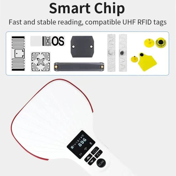 قارئ بلوتوث محمول يدوي بتقنية RFID UHF لمسافة طويلة، الطراز: قياسي، قياسي، قابس الاتحاد الأوروبي، قياسي، قابس الولايات المتحدة، قياسي، قابس المملكة المتحدة