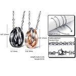 OPK Interlocking Titanium Steel Couple Necklace