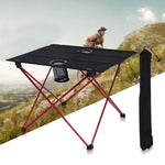 Outdoor Camping Portable Light Folding Table Oxford Cloth Aviation Aluminum Picnic Barbecue Table, Outdoor Barbecue Table(red)