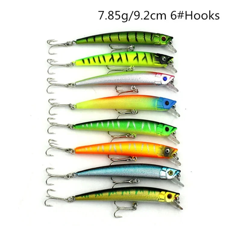 HENGJIA Set002 43 PCS Sequin Set Metal Sequins False Bait Fresh Sea Bass Fishing Bait Set, Length: 5 to 10.5cm, Boxed