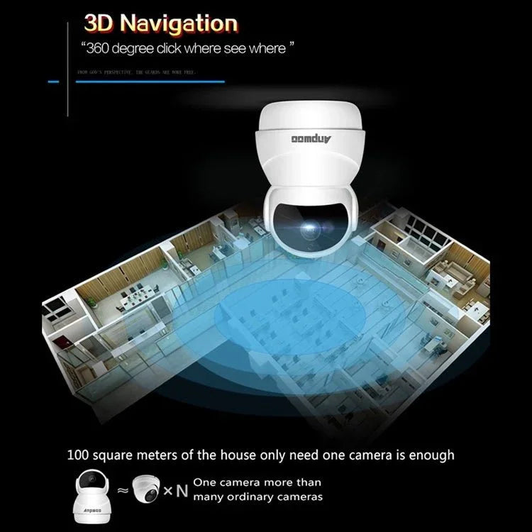 Anpwoo Warrior GM8135+SC2145 1080P HD WiFi IP Camera, Support Motion Detection & Infrared Night Vision & TF Card(Max 128GB) - Trustpick