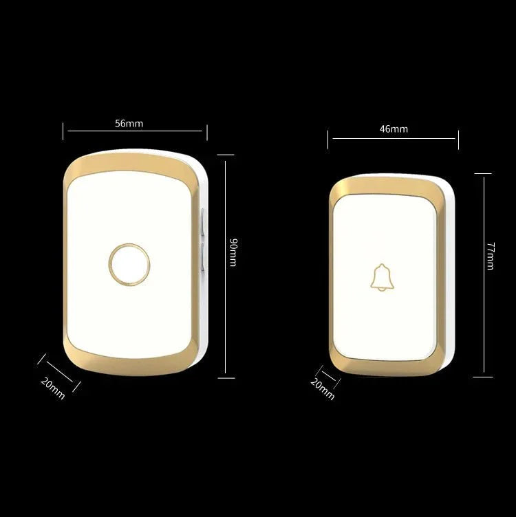 CACAZI A20 Smart Home Wireless Doorbell Digital Music Remote Control Waterproof Doorbell - Trustpick