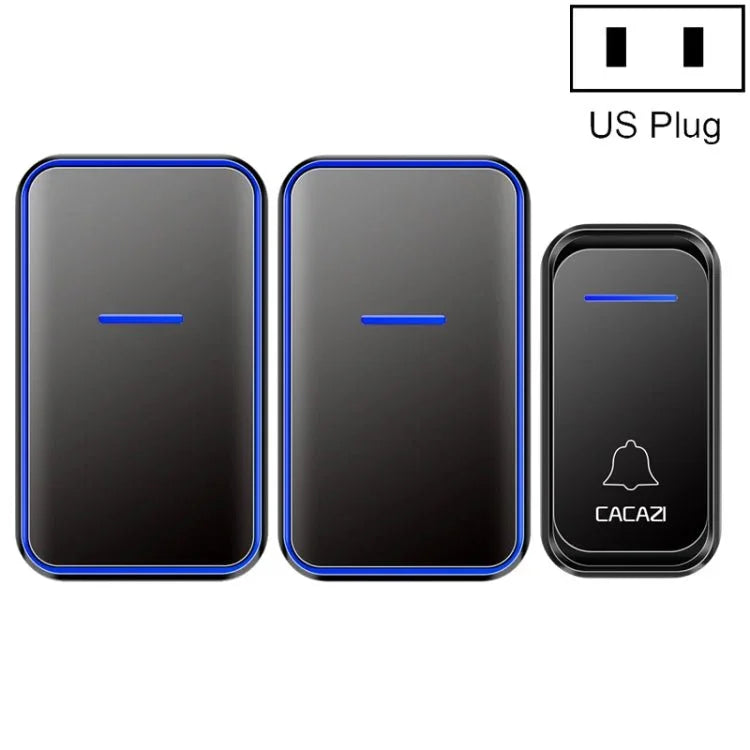 CACAZI A68 - 2 One to Two Wireless Remote Control Electronic Doorbell Home Smart Digital Wireless Doorbell - Trustpick