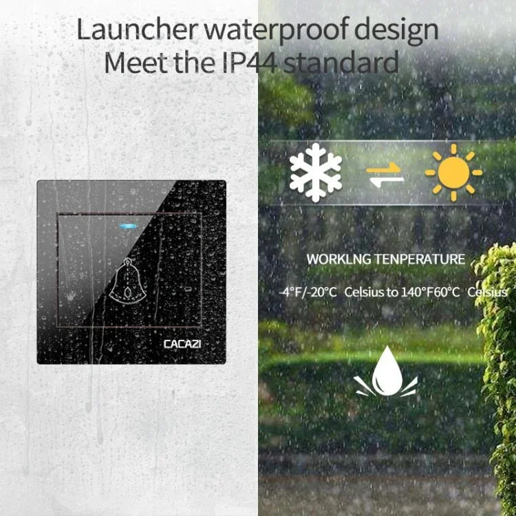 CACAZI H10 1 For 2 Home Wireless Music Doorbell without Battery - Trustpick